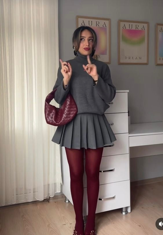 Burgundy tights – omboutique