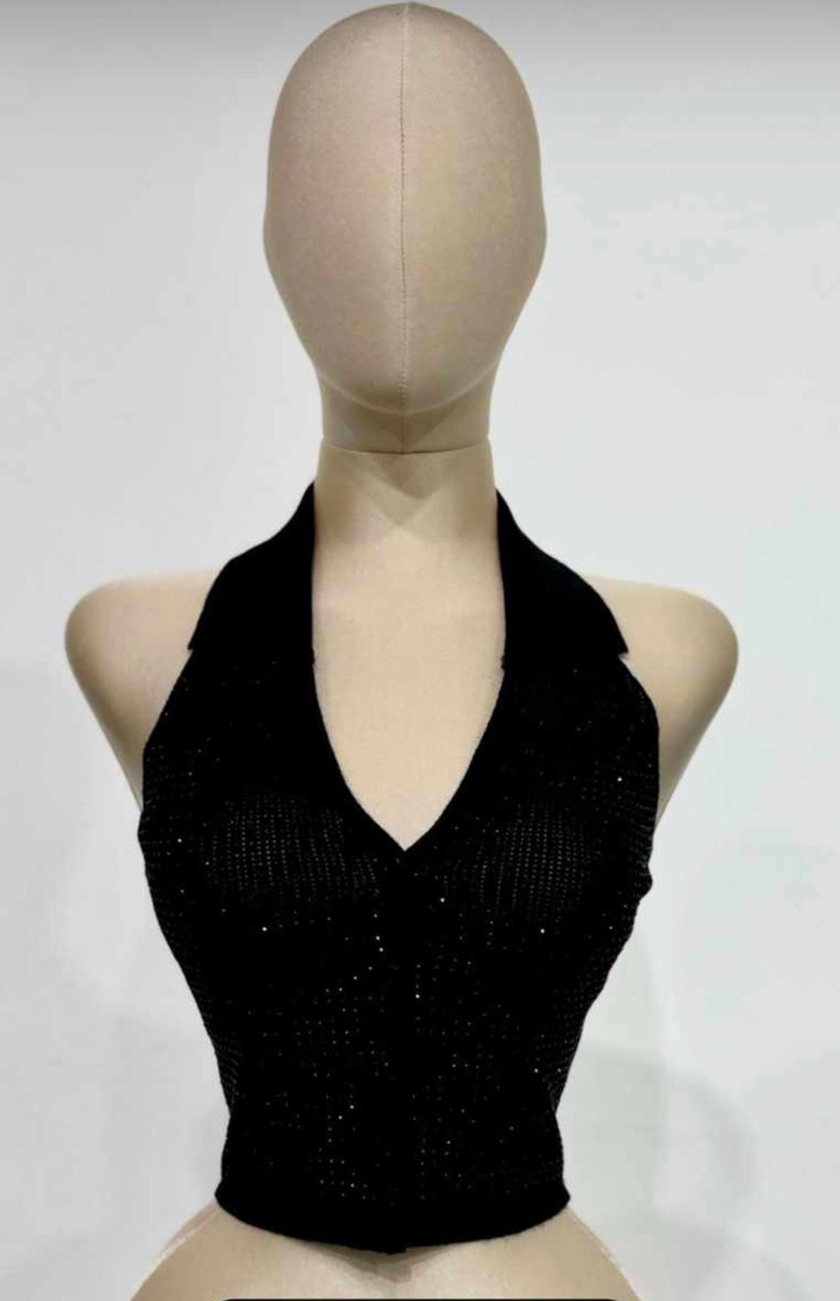 Rhinestones top (black)