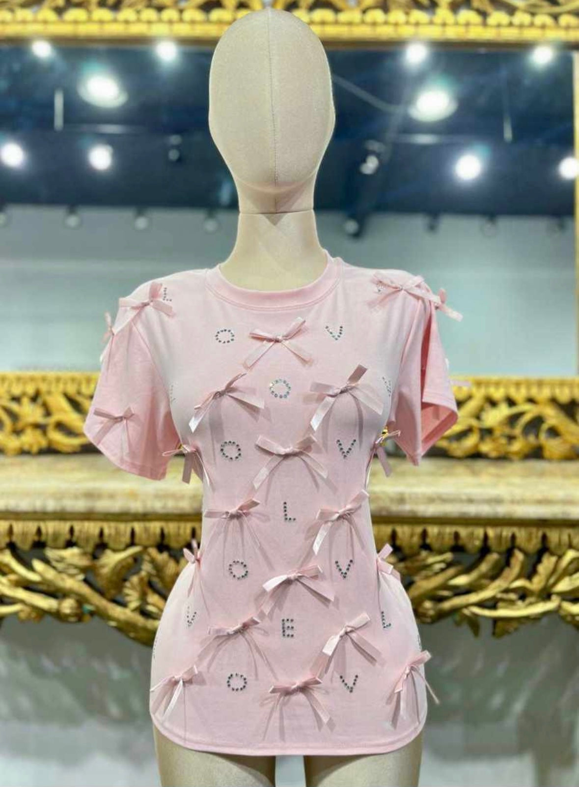 Bow top (pink)