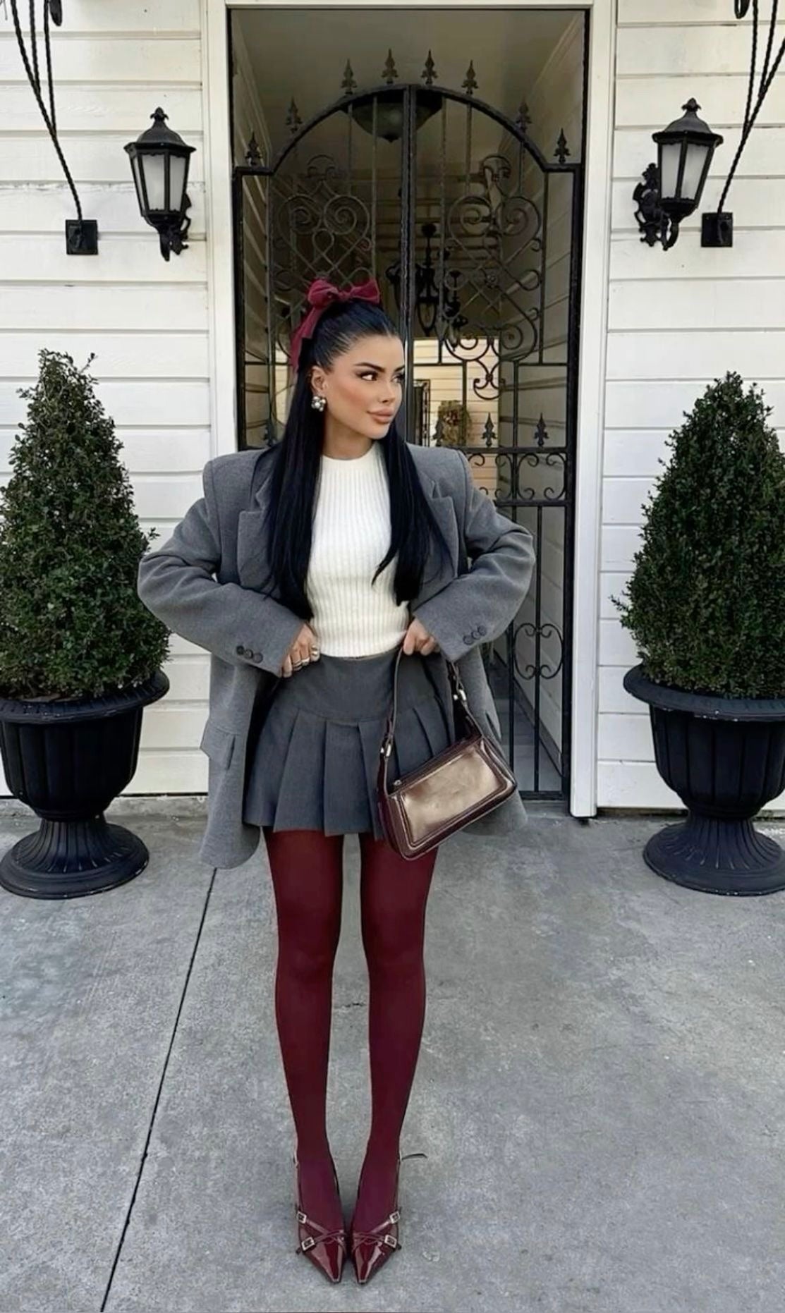 Burgundy tights – omboutique
