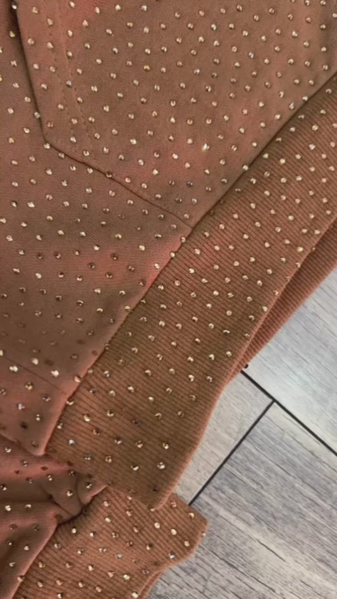 Rhinestones sweater (brown)